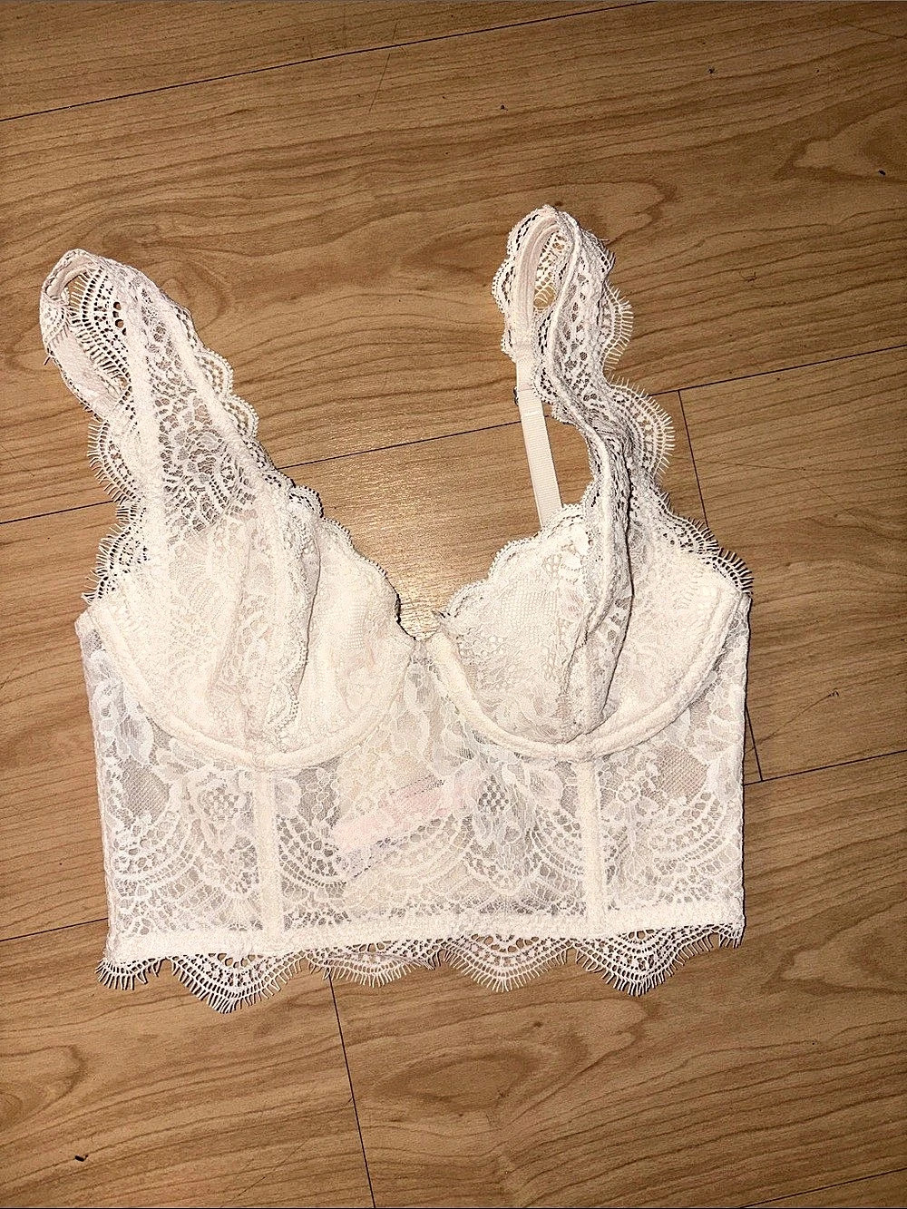 Victoria's Secret Dream Angels Long Line Lace Bustier Bra  32C/70